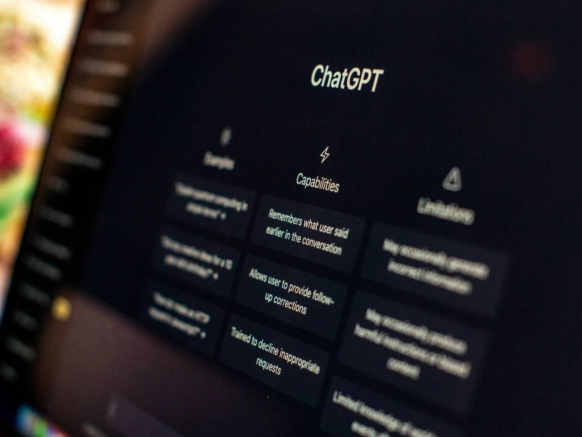 An AI assistant open on a laptop
