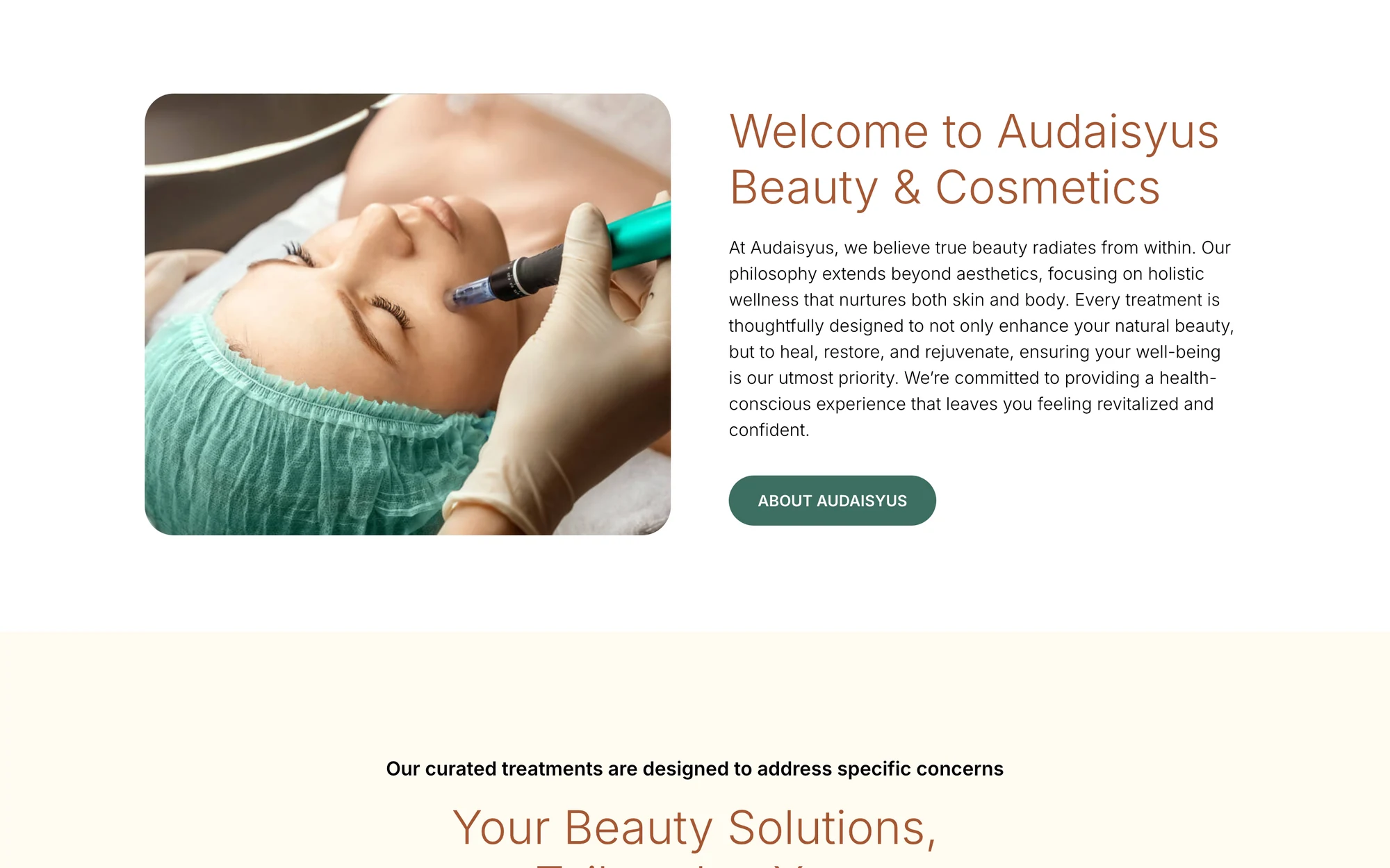 Audaisyus Beauty &amp; Cosmetics website