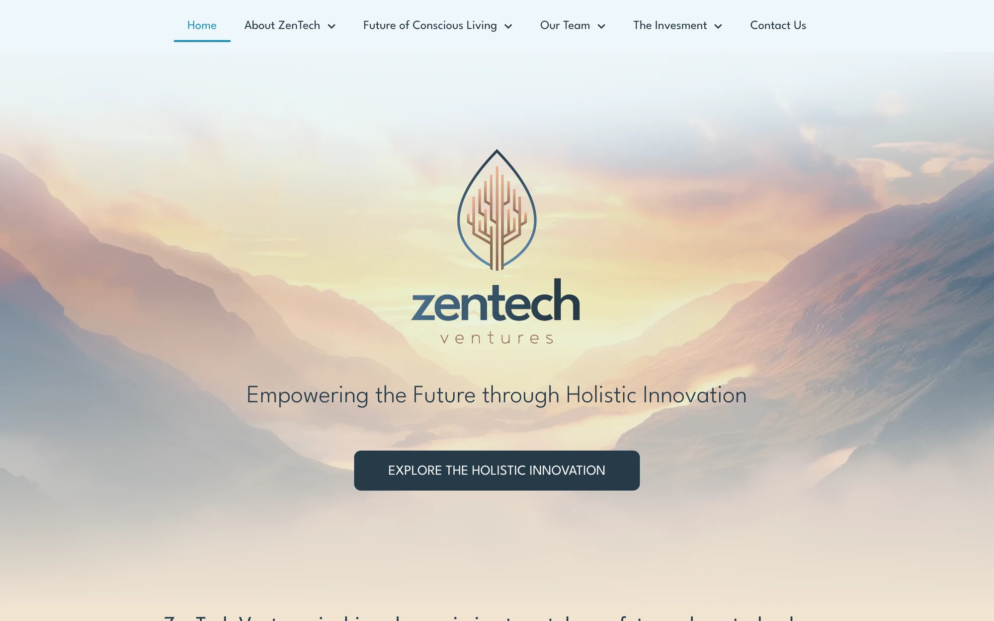 ZenTech Ventures website, home page