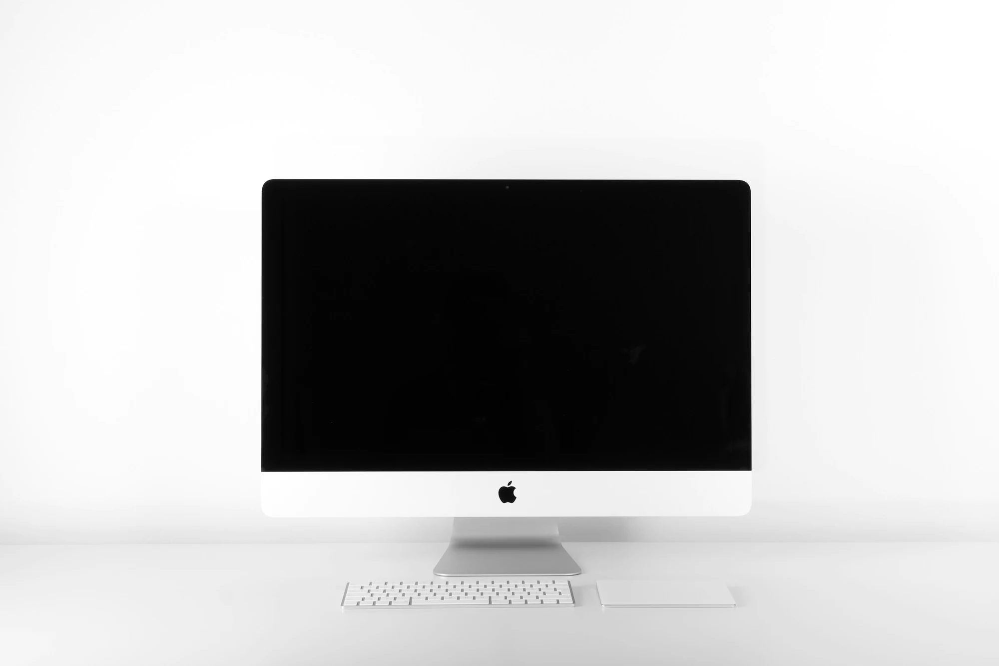 A white desktop computer