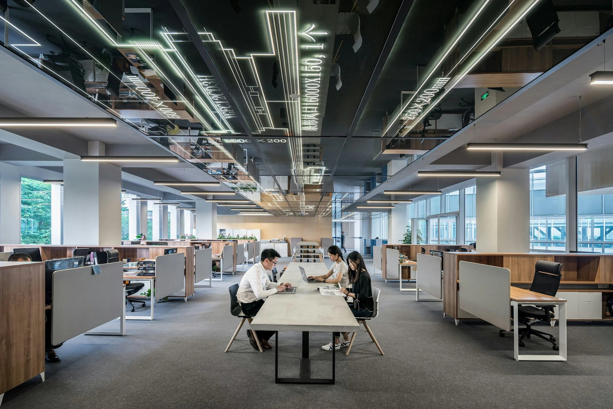 A team working in an open-plan office
